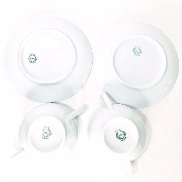 Antique O & E G Oscar and Edgar Gutherz Royal Austria Cream Soup Cup and Saucer - Picture 5 of 6